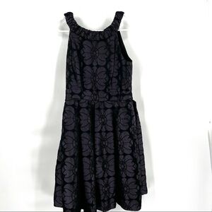 Muse jacquard dress black purple size 6
